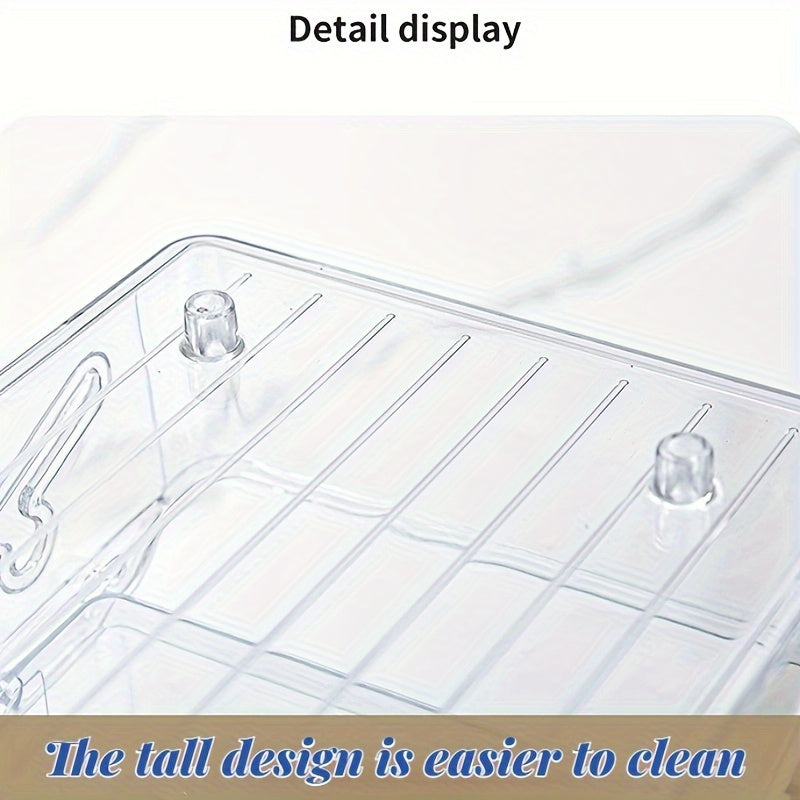 Dispensador de latas apilables de doble capa para nevera, caja de almacenamiento duradera de PET