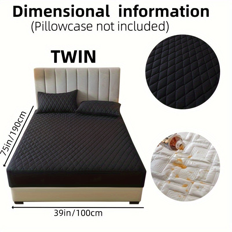 Suv o'tkazmaydigan yostiq himoyachisi, bir-biriga qo'shilgan rangli qatlamli dizayn, suv o'tkazmaydigan, sirpanmaydigan yotoq qoplami