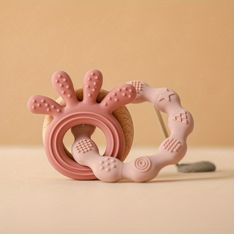 Baby Teething Toy Chewable Whale-Shaped Soothing Toy for Babies 0-3 Years