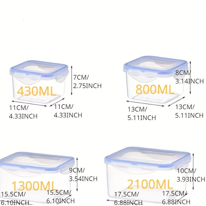 Food Storage Containers Set, Microwave Safe, Various Sizes for Fruits
