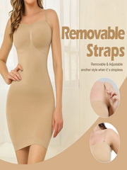 Women's Seamless Strapless Shapewear Bodysuit with Suspenders and Racerback