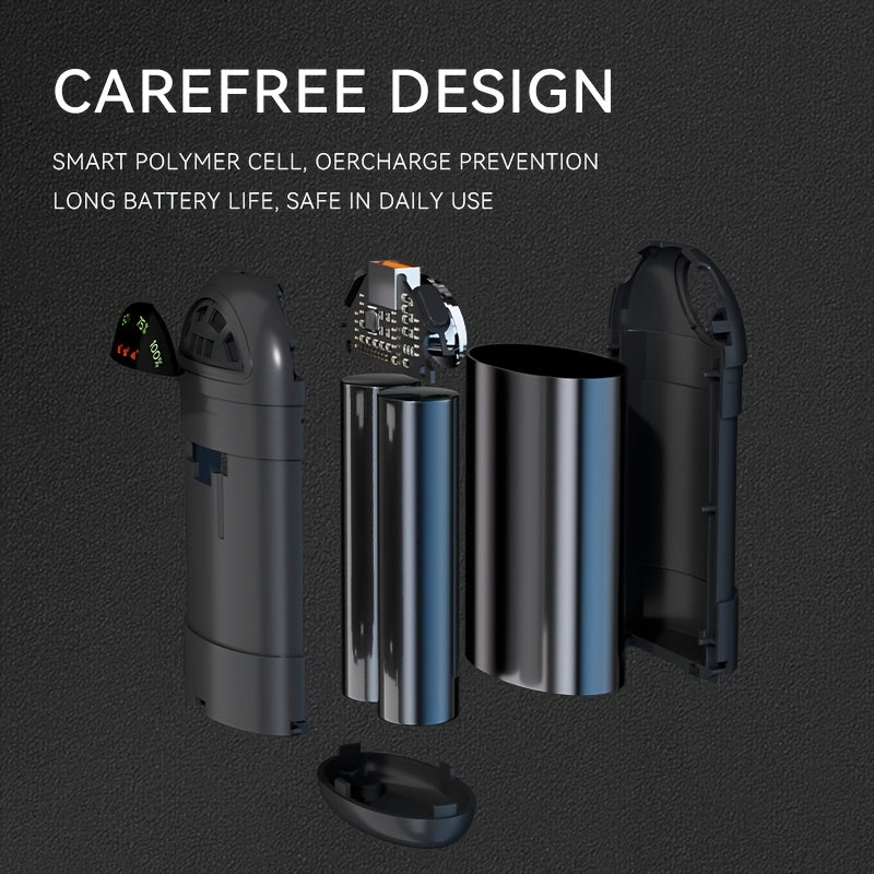 Calienta manos recargable por USB con linterna LED, portátil de 5000mAh, negro o verde