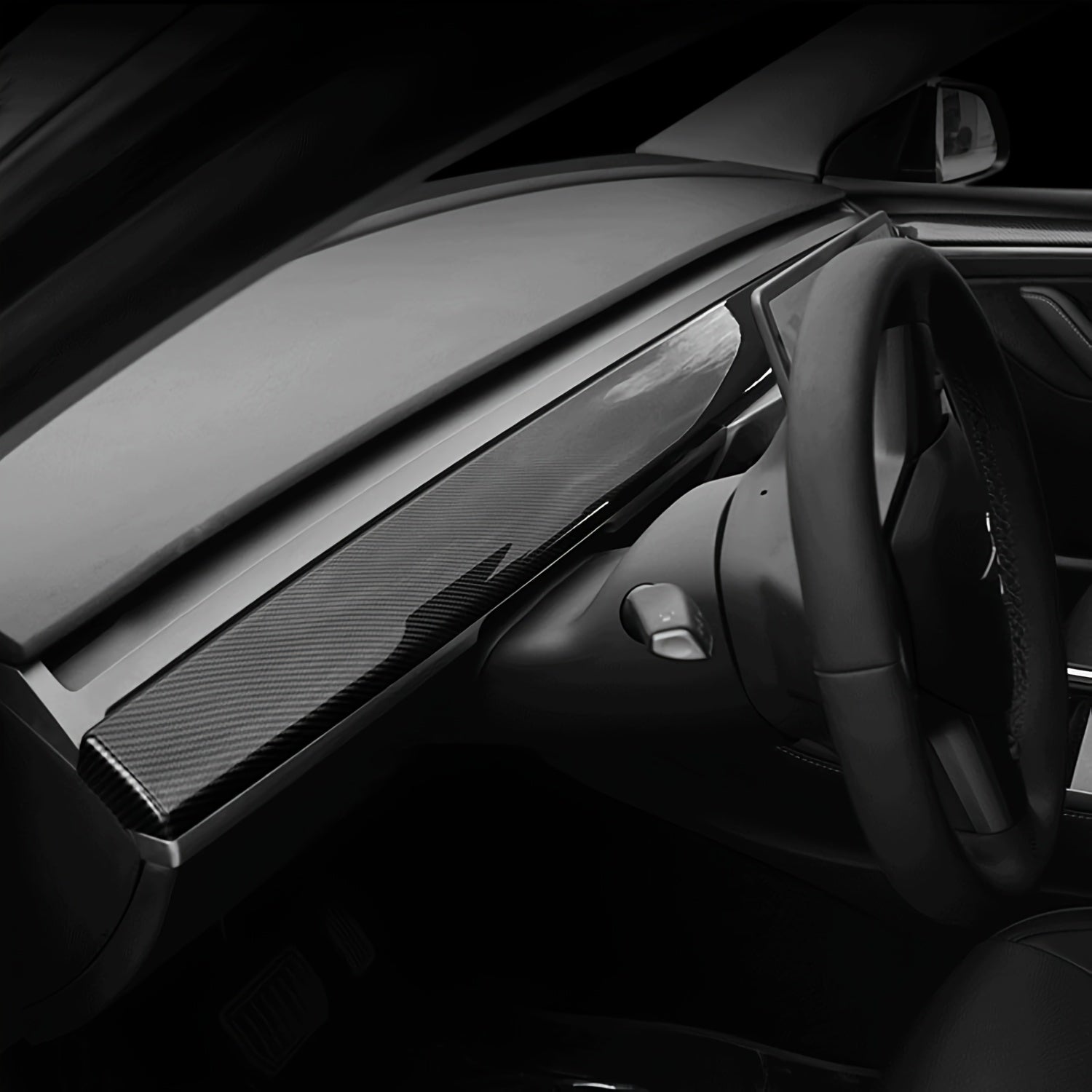 Rear Seat Center Console Trim Strip 2pcs for Tesla Model 3/Y 2021–2023