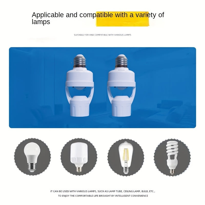 Лампа с датчиком движения E27, автоматический выключатель, для внутреннего использования, энергосберегающая, цоколь Эдисона, 85В-265В