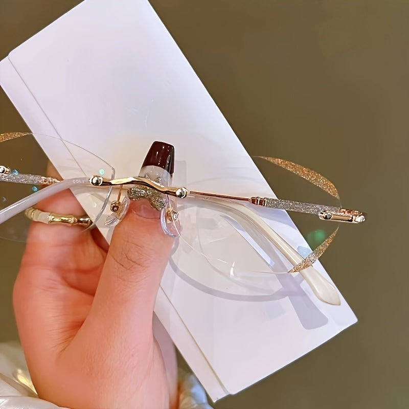 Очки для чтения без ободка с блестками для женщин +1.0 до +4.0 диоптрий