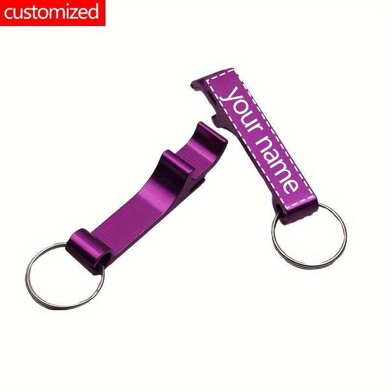 Индивидуальный красочный брелок из сплава с открывалкой для бутылок и пользовательским текстом, логотипом, номером телефона