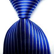 Men's Jacquard Woven Striped Plaid Tie Set in Blue Green Red Orange