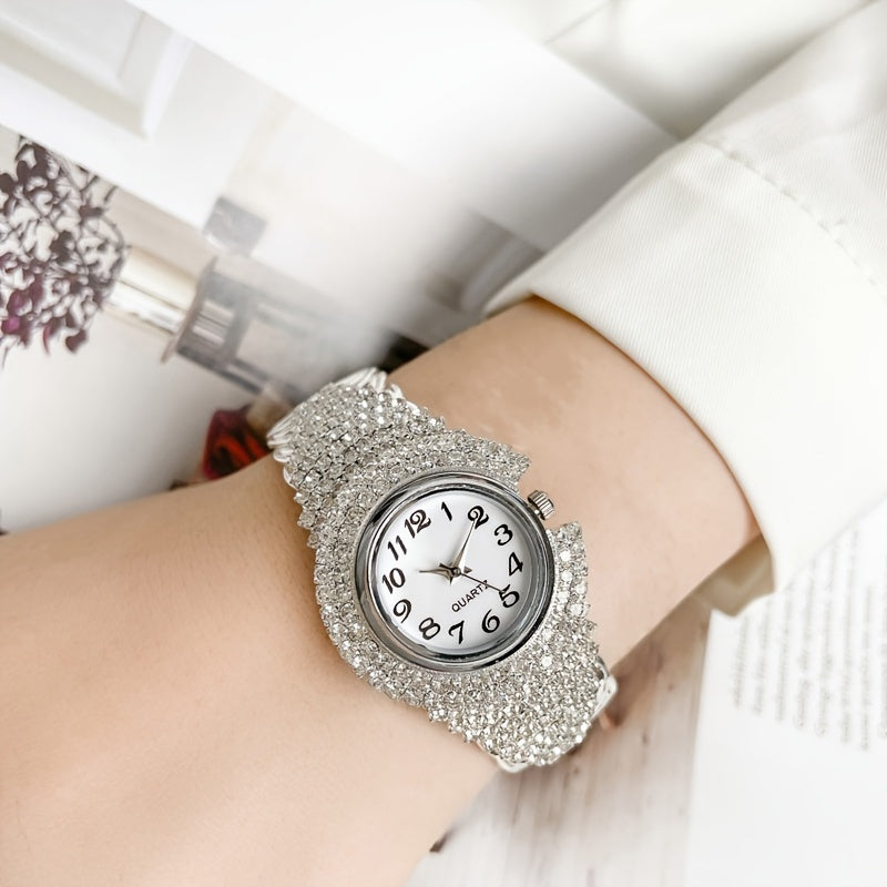 Women’s Bohemian Luxe Watch with Rhinestones and Elegant Design