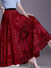 Ручная стирка, цветочное кружевное платье А-силуэта с деталями в виде веера и плиссированной миди-юбкой для весны, лета и осени