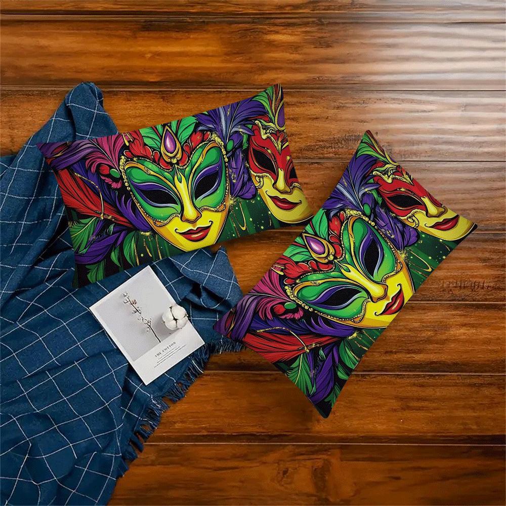 Juego de 2 fundas de cojín abstractas tribales africanas 50.8x30.48cm para decoración de hogar y exterior