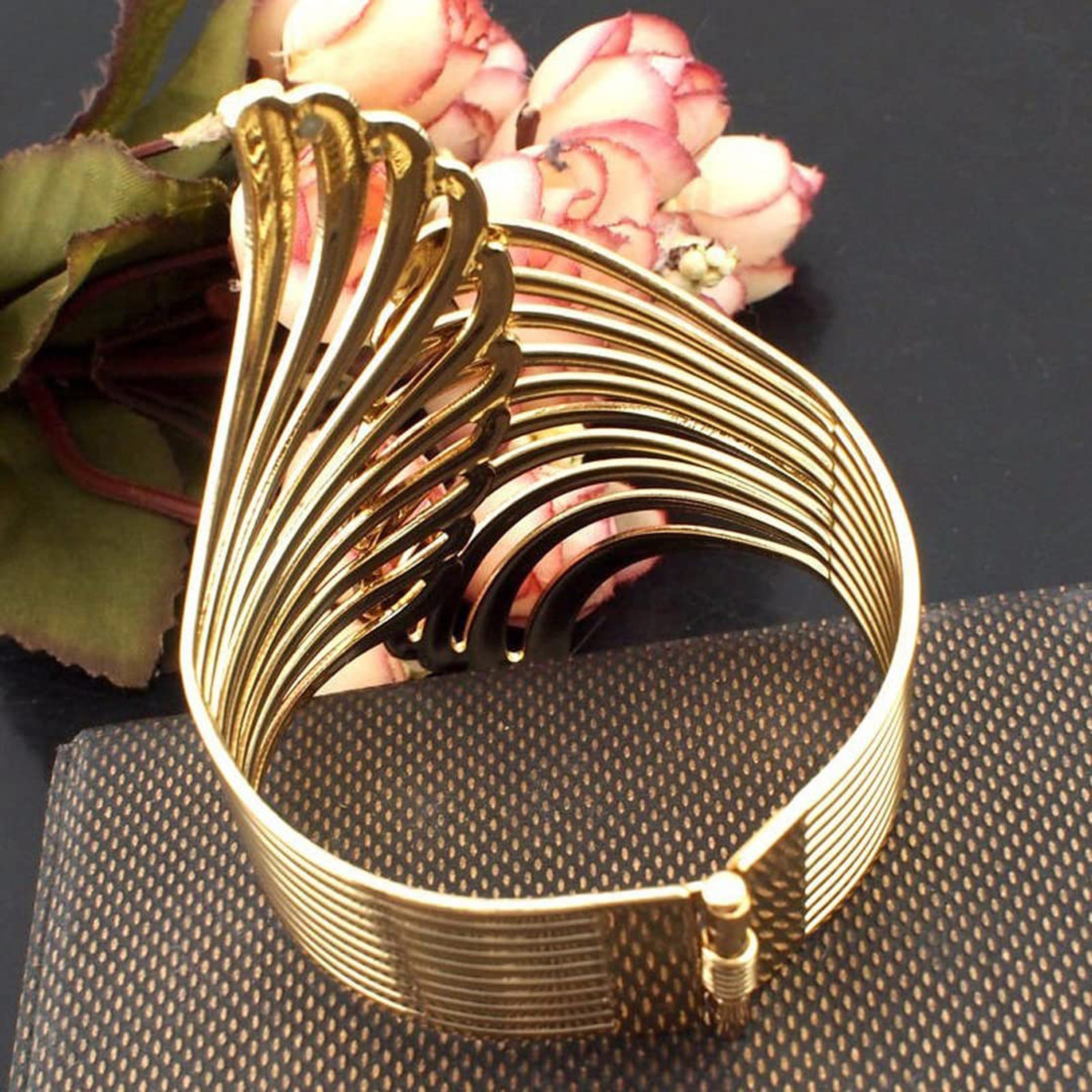 Golden Metal Angel Wing Curtain Clips Spring-Open Tiebacks for Living Room Bedroom