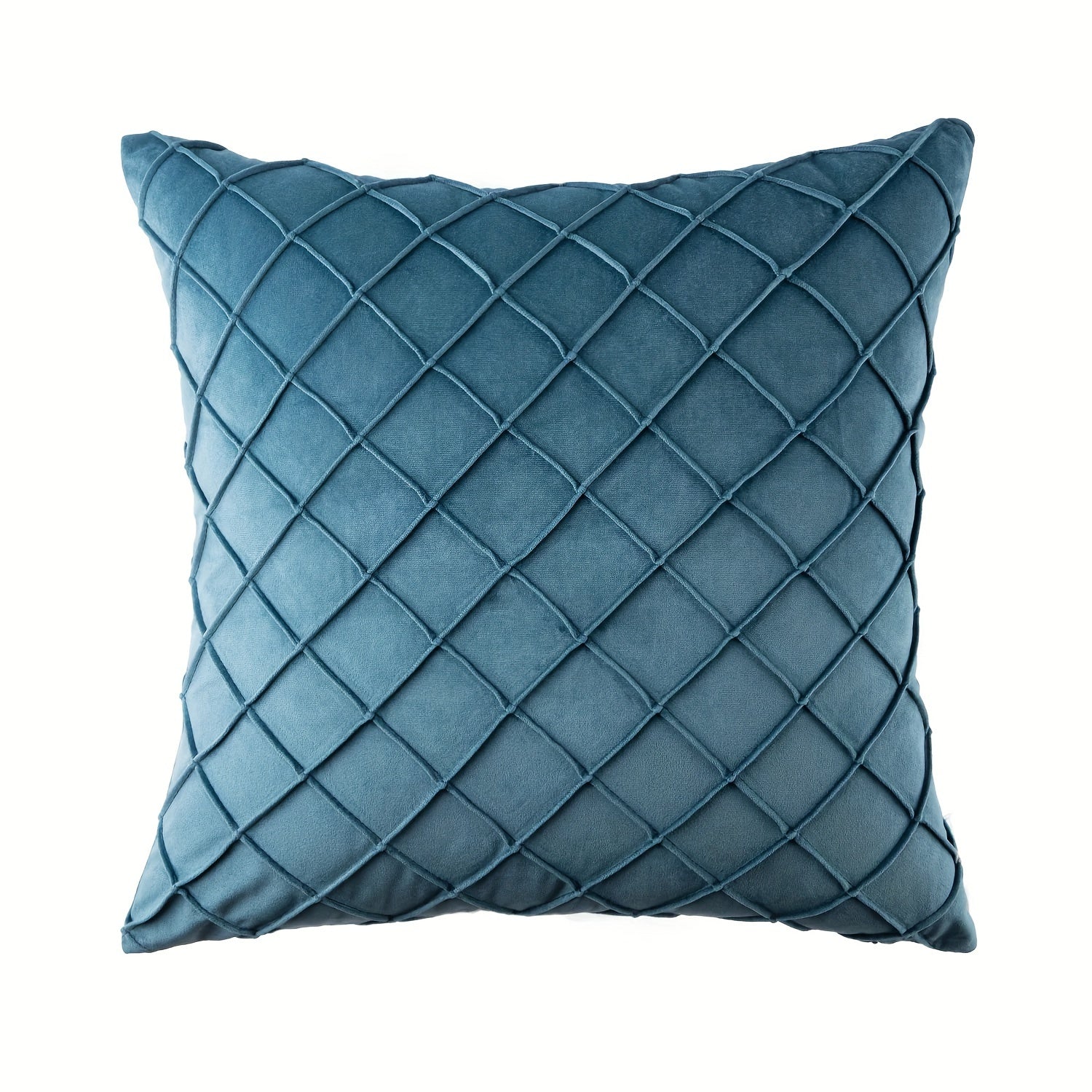 Argyle Polyester Velvet Throw Pillow Cover for Sofa Couch Living Room Decor