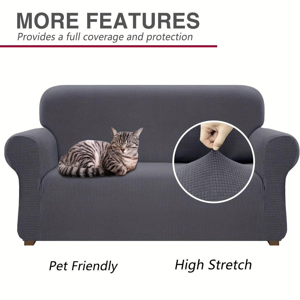 Changdan to'liq himoya uchun turli o'lchamlarda suv o'tkazmaydigan va elastik divan qoplamalari, uyda hayvonlar va bolalar bo'lgan oilalar uchun mos.