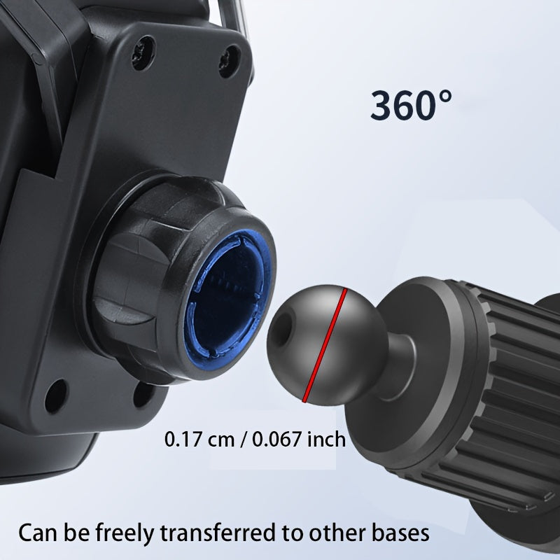 Soporte para teléfono de coche estilo asiento de carreras de fibra de carbono, giratorio, a prueba de agua, con soporte para rejilla de ventilación
