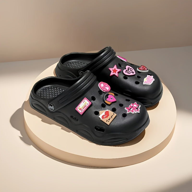 Women's Stylish Pink Decorated Hollow Shoes Casual Wear Accessories