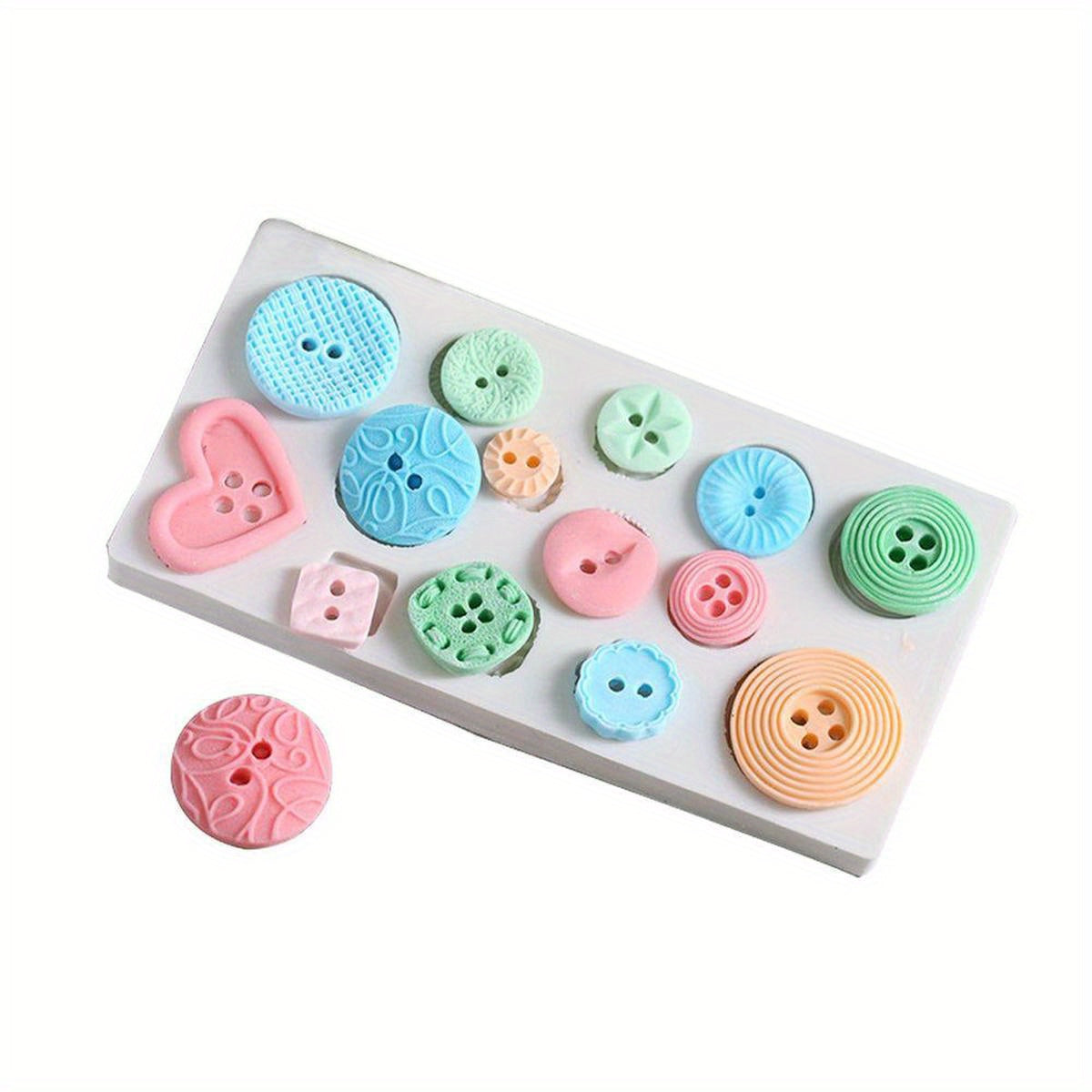 Silicone Mold for Button Shaped Desserts and Treats Baking Candy Gummy Ice Cream Kitchen Tool