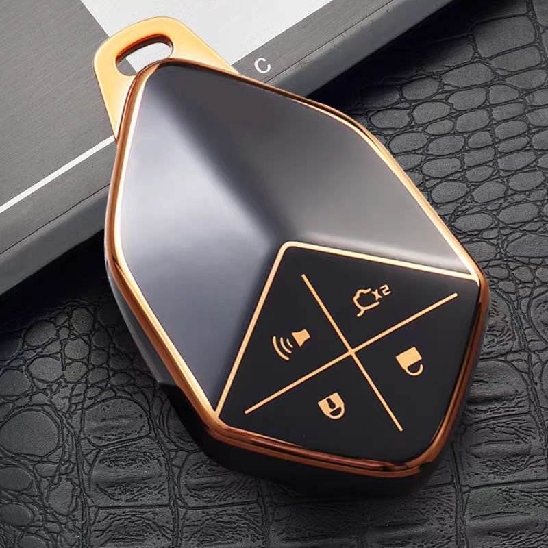 Universal TPU Car Remote Key Fob Cover with Keychain, Shockproof Protection