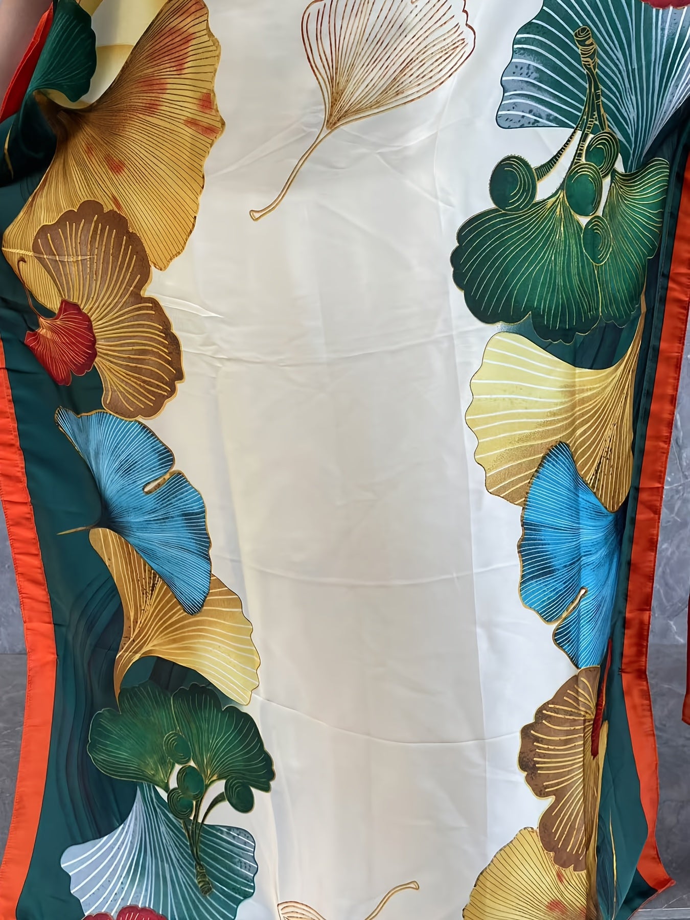 Платье макси для женщин больших размеров с цветочным принтом и шарфом, легкое, свободного кроя, летнее повседневное платье maxi