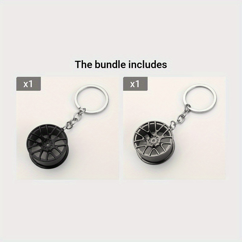 Men's Metal Wheel Hub Keychain Car Modification Accessories Small Gift