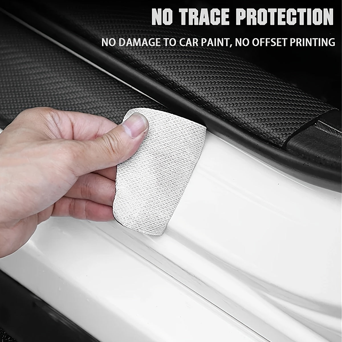 Car Door Sill Protectors Waterproof PVC Leather Scratch and Collision Prevention 1 or 4 Pack