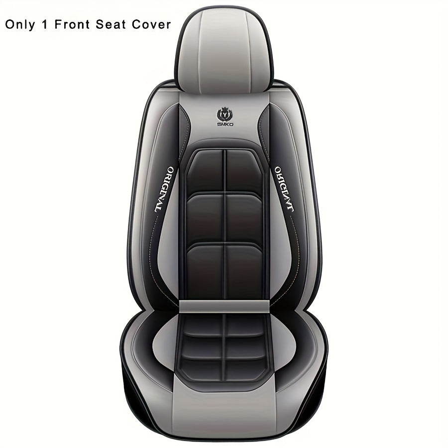 Universal Car Seat Cover Set for Sedan and SUV All-Season Durable PU Leather