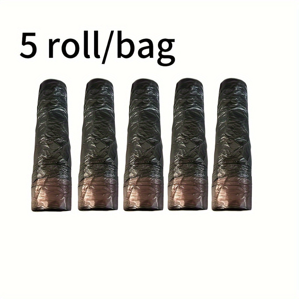 5 Rolls of 75 Count Drawstring Trash Bags for Household Office School Odor Sealing Polyethylene