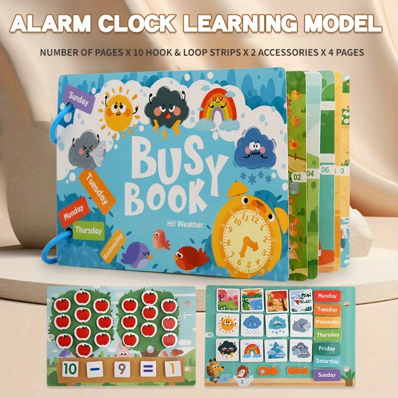 Preschool Quiet Book with Sticker Toy Theme for Educational Play Ages 3+ Paper Mixed Color