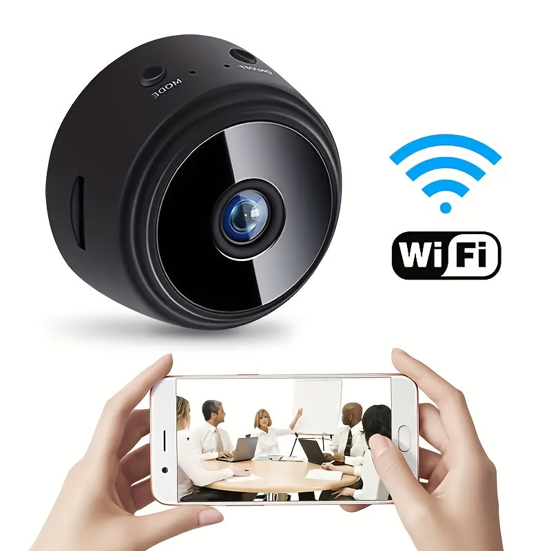 Wireless Mini Security Camera Indoor Outdoor 2.4GHz WiFi Remote Viewing USB Rechargeable