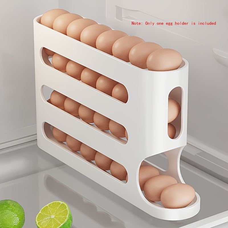Durable 4-Tier Egg Holder for Refrigerator Door Space-Saving Organizer