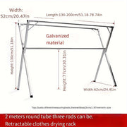 Stainless Steel Folding Clothes Drying Rack Indoor Outdoor Expandable Freestanding