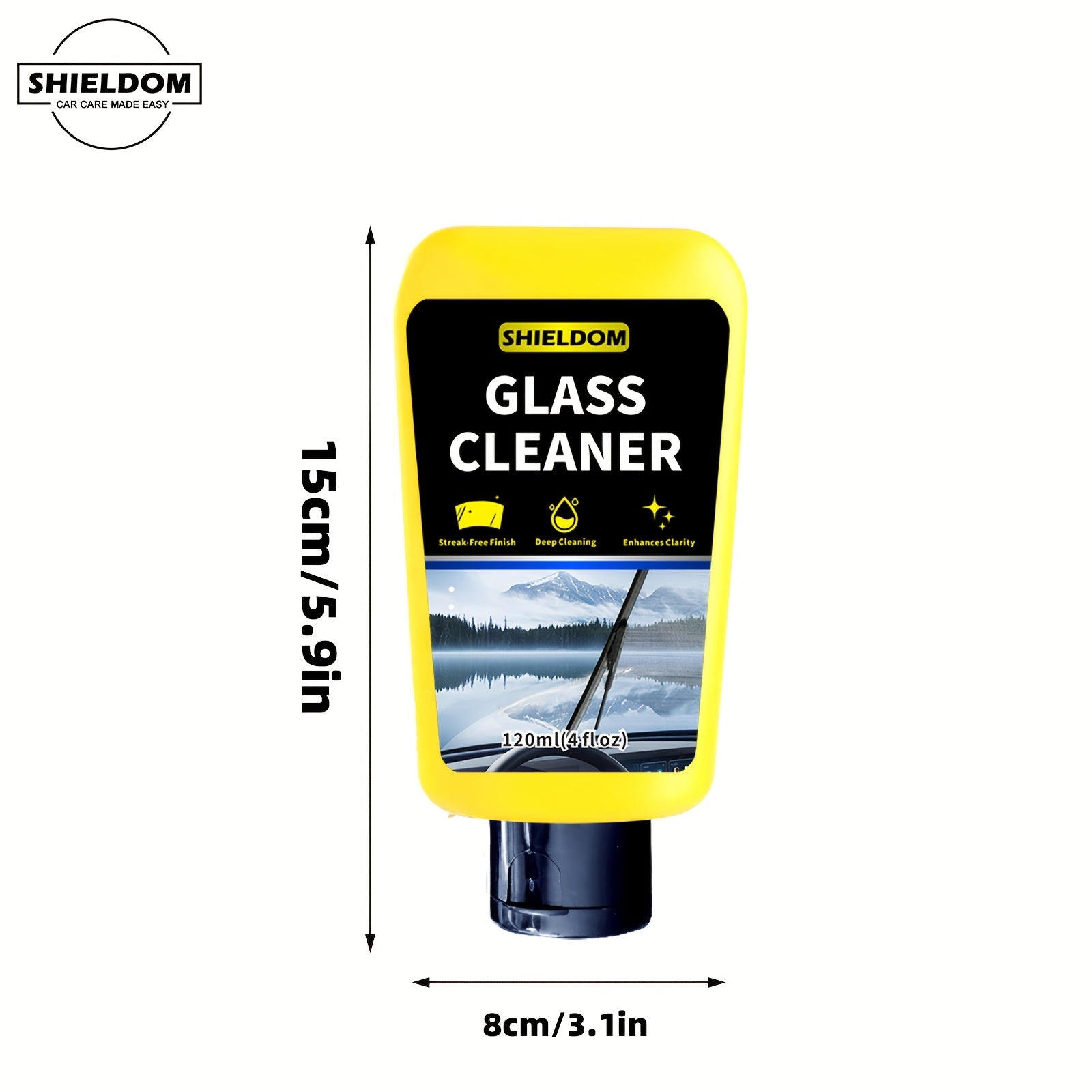 Pasta limpiadora de cristales para parabrisas y espejos, antiniebla, sin marcas, 120ml