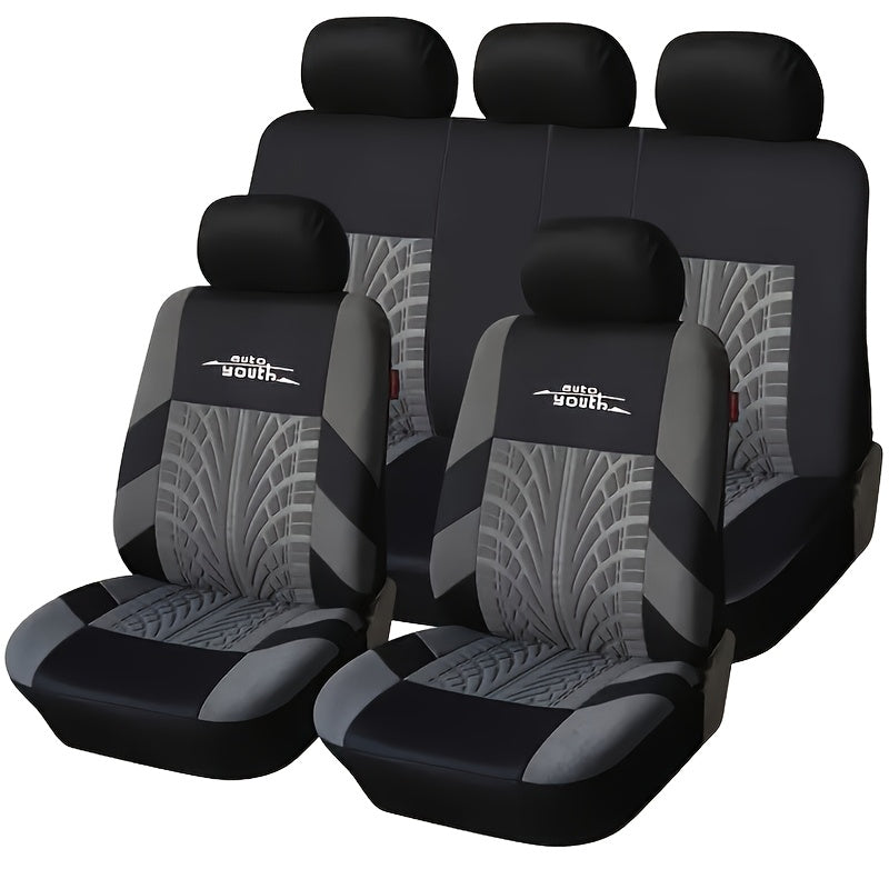 Universal 5-Seater Car Seat Cover Polyester Sponge Filled All-Season Hand Wash