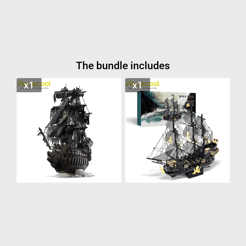 Rompecabezas de cobre 3D para adultos, modelo de barco pirata Flying Dutchman, kit de bricolaje, regalo de artesanía náutica