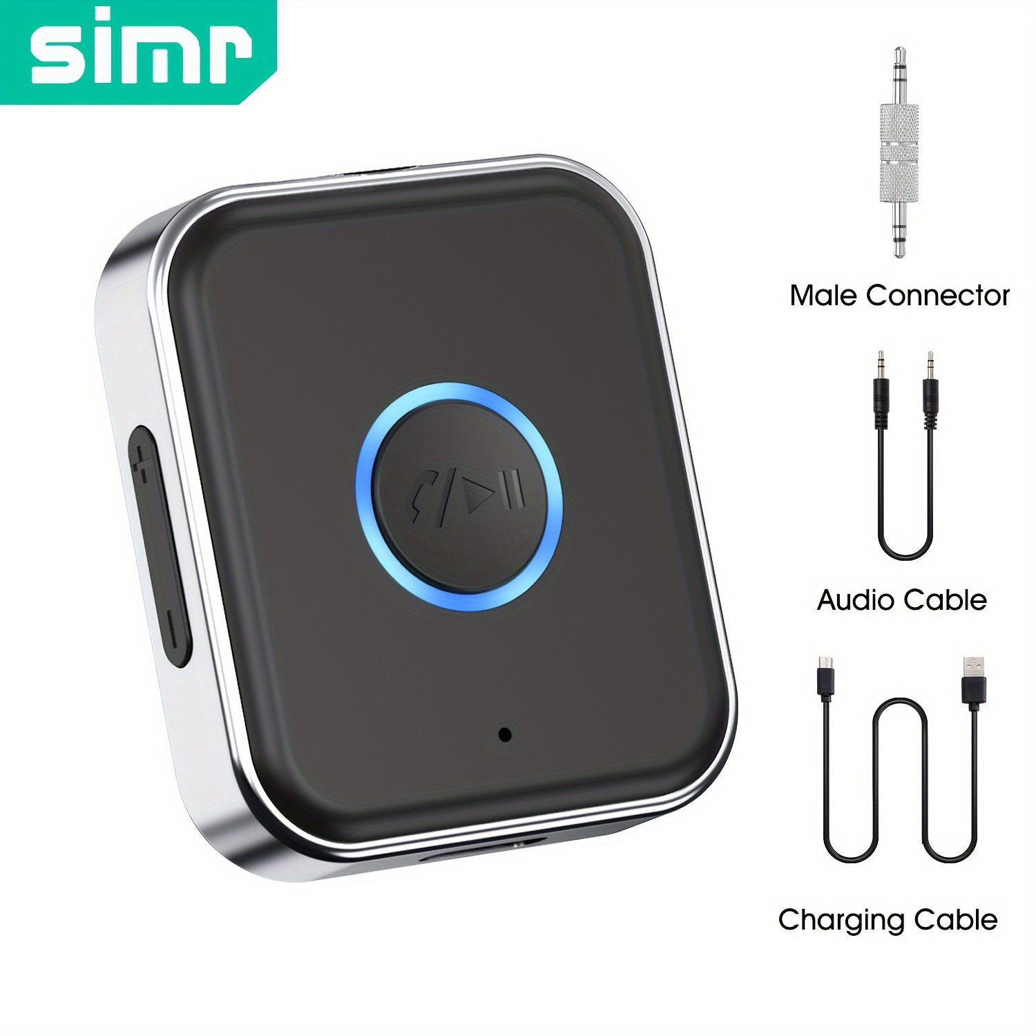 Wireless Audio Receiver Portable AUX Adapter for Car and Home Stereo