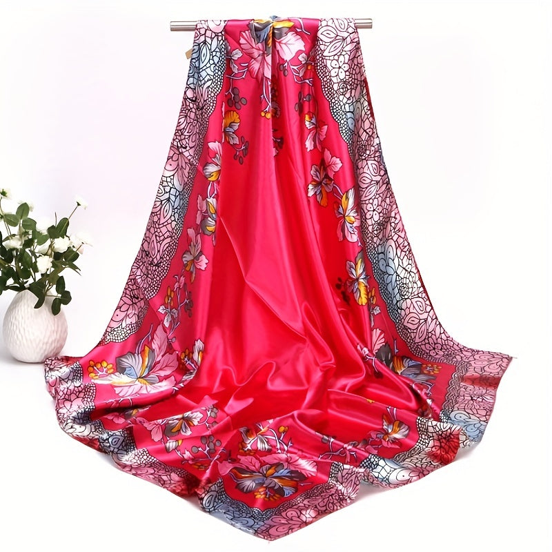 Soft Satin Sunshade Shawl for Sun Protection and Lightweight Comfort