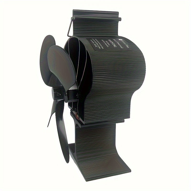 Mini Fireplace Fan 4-Blade Heat Powered Stove Fan for Wood Log Burners