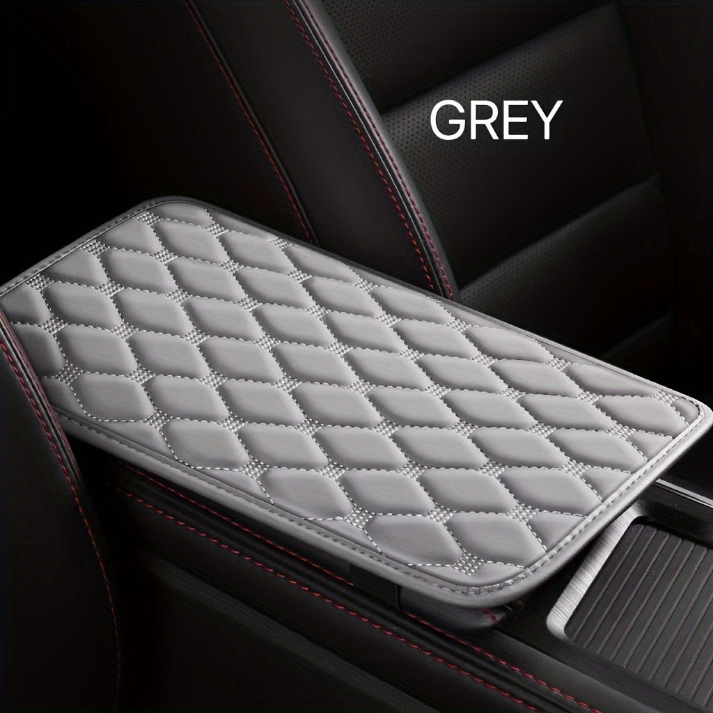 Подлокотник для автомобиля, кожаная стеганая подушка для всех автомобилей в красном, черном, сером, коричневом, зеленом и бежевом цветах