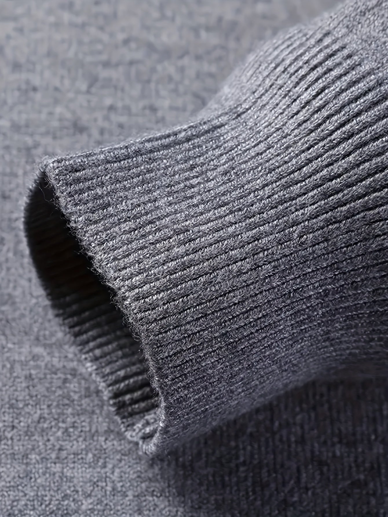 Men's Knit Sweater Hooded Fall Winter Solid Rayon Long Sleeve Stand Collar