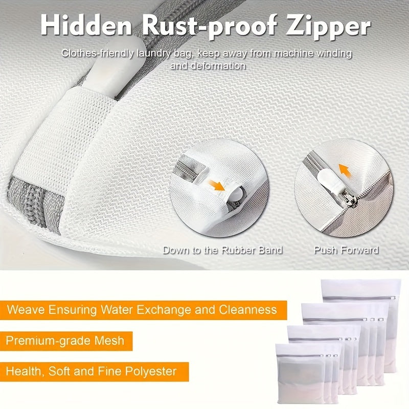 Juego de 1, 2, 3, 5 bolsas de malla para lavandería para ropa delicada, seguras para lavadora, ropa interior, sujetadores, calcetines, almacenamiento de viaje