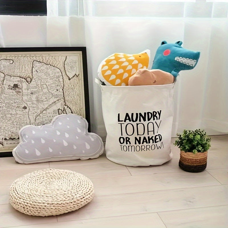 Foldable Fabric Laundry Basket Waterproof Lining for Organizing Clothes