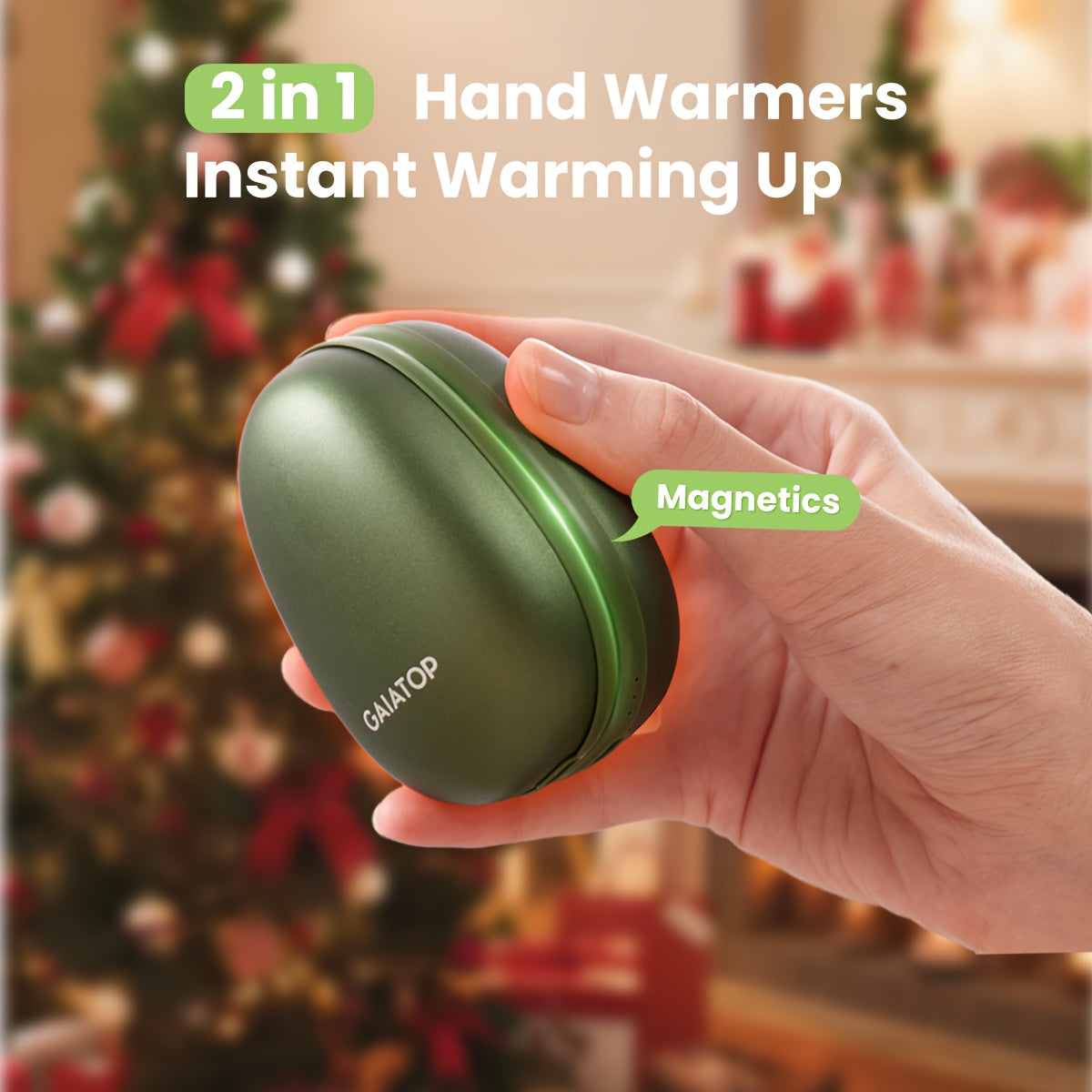 Mini USB Rechargeable Hand Warmers Pack with 4000mAh Battery and Face Design