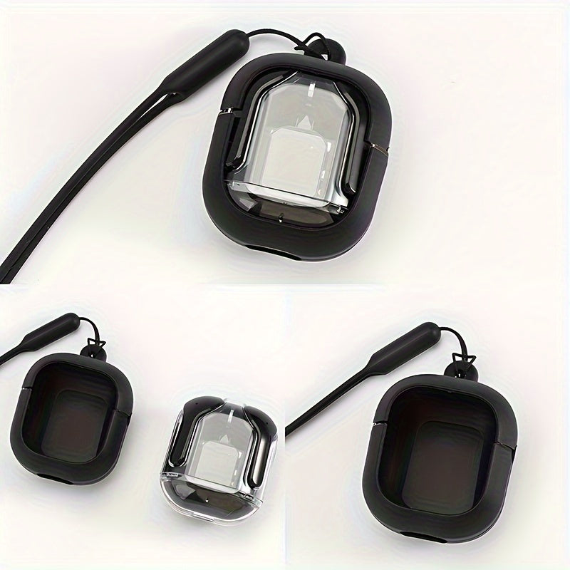 2024 Transparent Wireless Earbuds Long Battery Life Touch Controls Silicone Case Gaming Calls Music