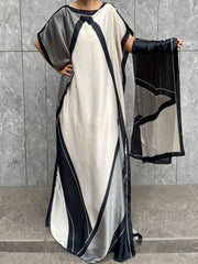 Plus Size Women's Boho Floral Print Maxi Dress Linen Loose Fit Beachwear