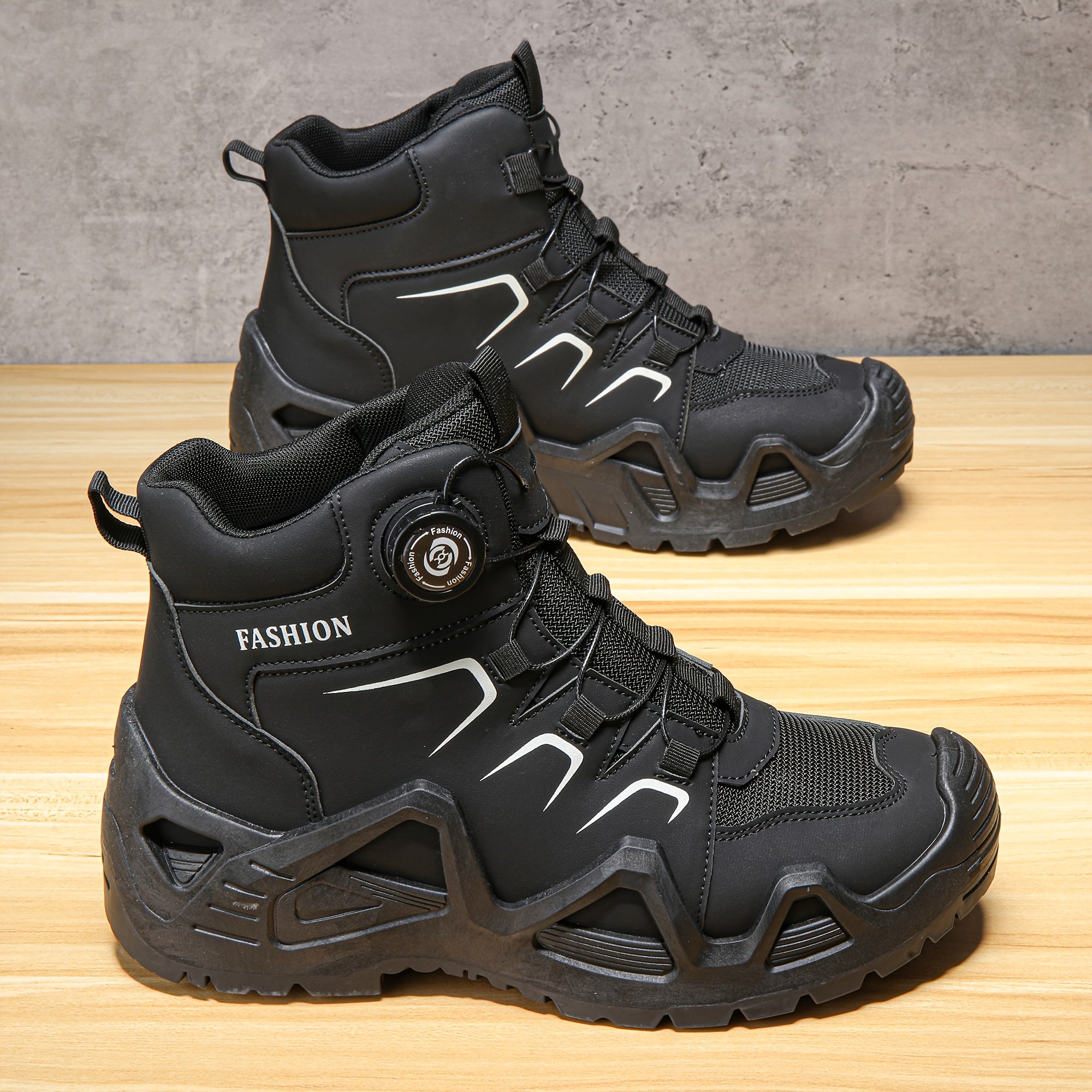 Women’s All-Season Tactical Combat Boots Non-Slip PVC Soles Black Hiking Camping