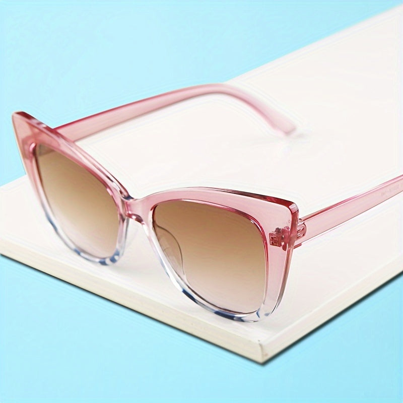 Women's Cat Eye Sunglasses with Gradient Color and Stylish Frame