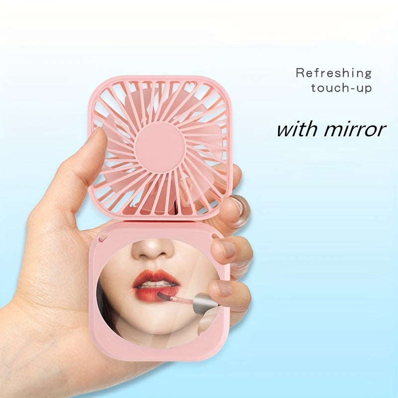 Mini egiluvchan bo'yin ventilyatori va makiyaj oynasi - bu tashqi foydalanish uchun mo'ljallangan portativ USB zaryadlanadigan qo'l ventilyatori. Ushbu ijodiy stol ventilyatori moslashtirilgan qulaylik uchun 3 tezlik sozlamasini taklif etadi.