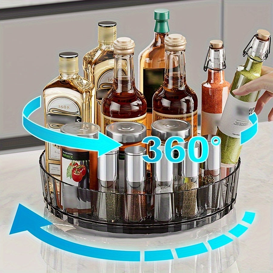 Rotating Spice Rack Organizer Desktop Storage Box Kitchen Utensil Holder