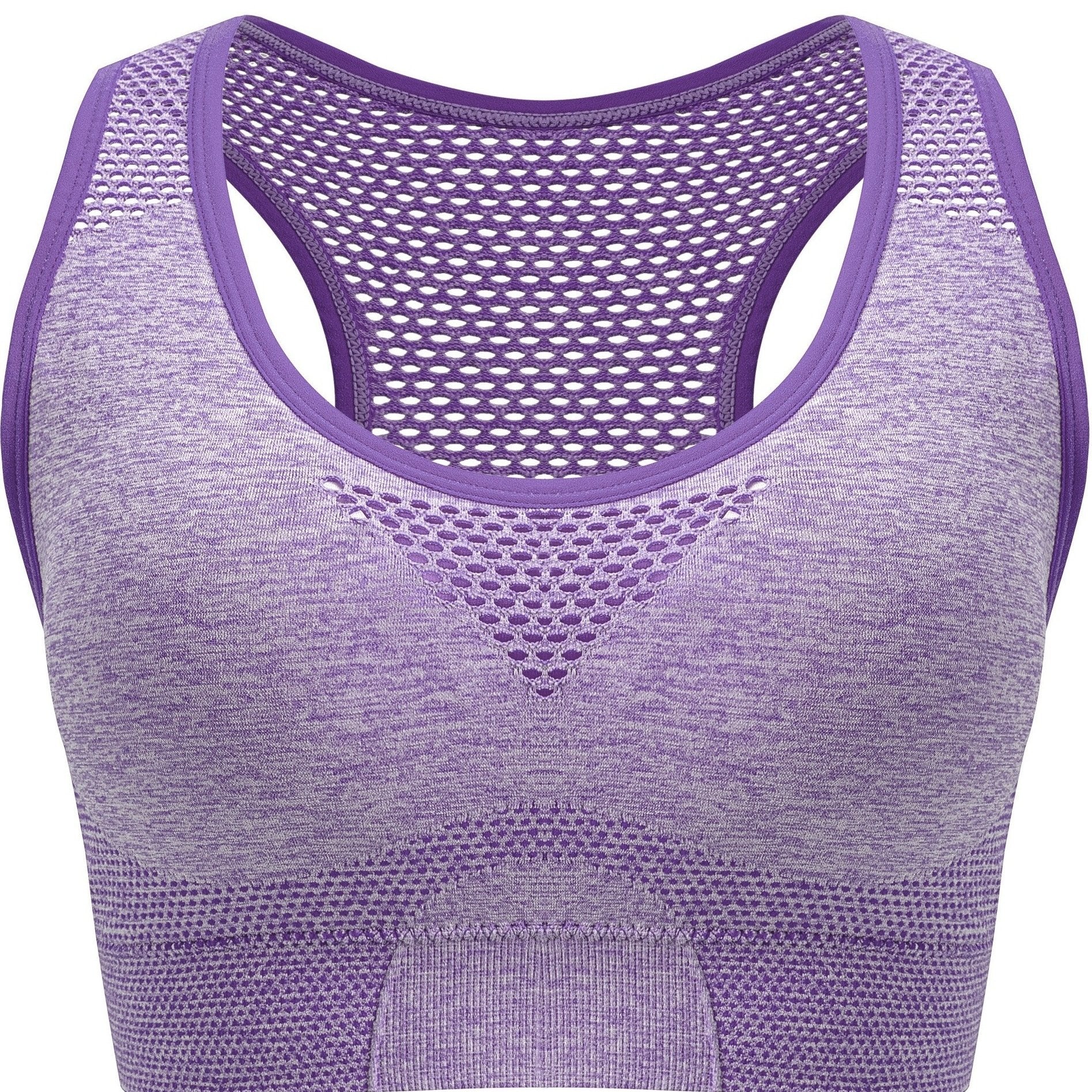 Sujetador deportivo transpirable sin costuras para mujer talla plus, soporte bajo, top de yoga