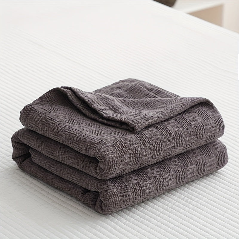 Cotton Blanket Soft Warm All-Season for Sofa, Office, Camping