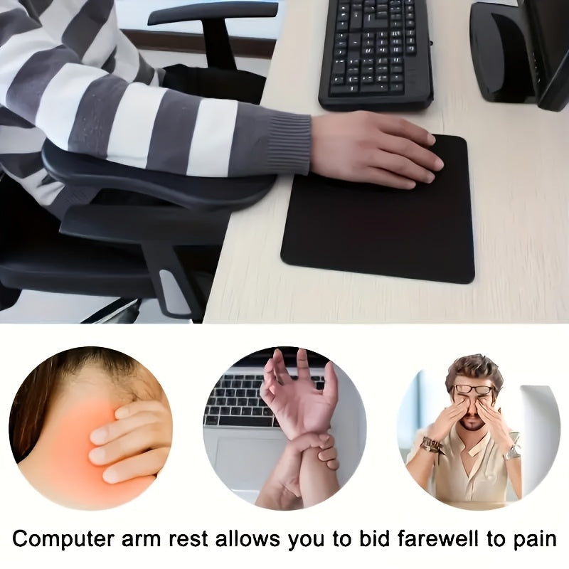Ergonomic Desk Armrest Extender Black for Gaming and Office Elbow Support